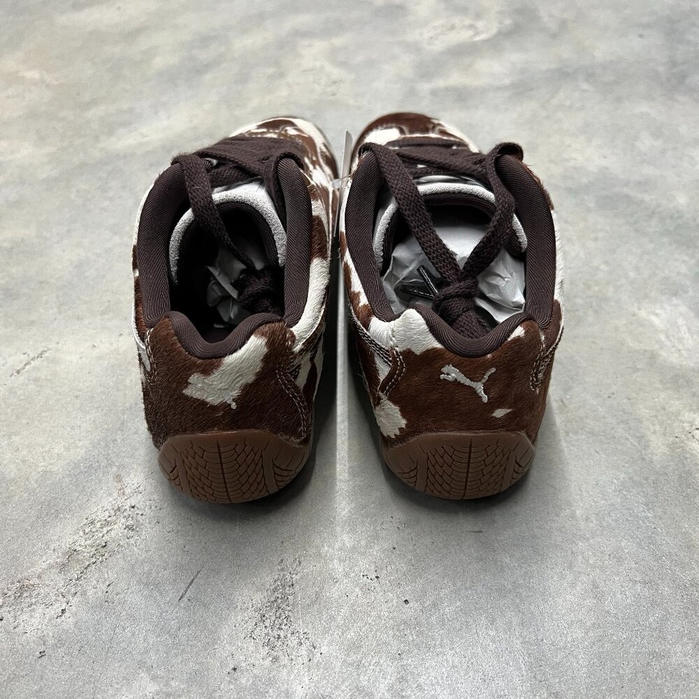 Puma Brown and White Cowprint Sneakers - Picture 2 of 6